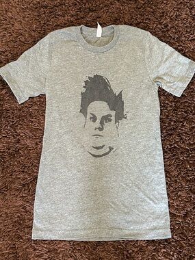 CHRIS FARLEY Tommy Boy  Gray Graphic Crewneck T-Shirt